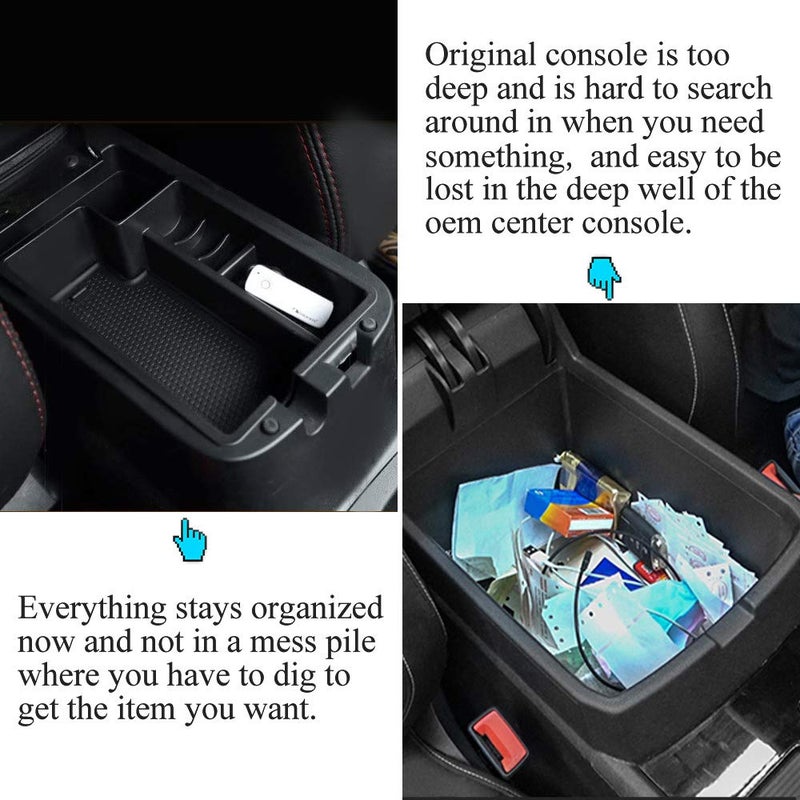 Vesul Center Console Armrest Storage Box Compatible with Mitsubishi Outlander Sport 2012 2013 2014 2015 2016 2017 2018 2019 2020 2021 ABS Tray Insert Organizer Glove Pallet - Image 4